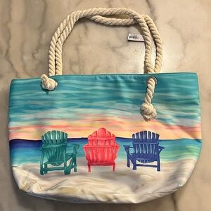 Beach Vibes Tote Bag with Rope Handles